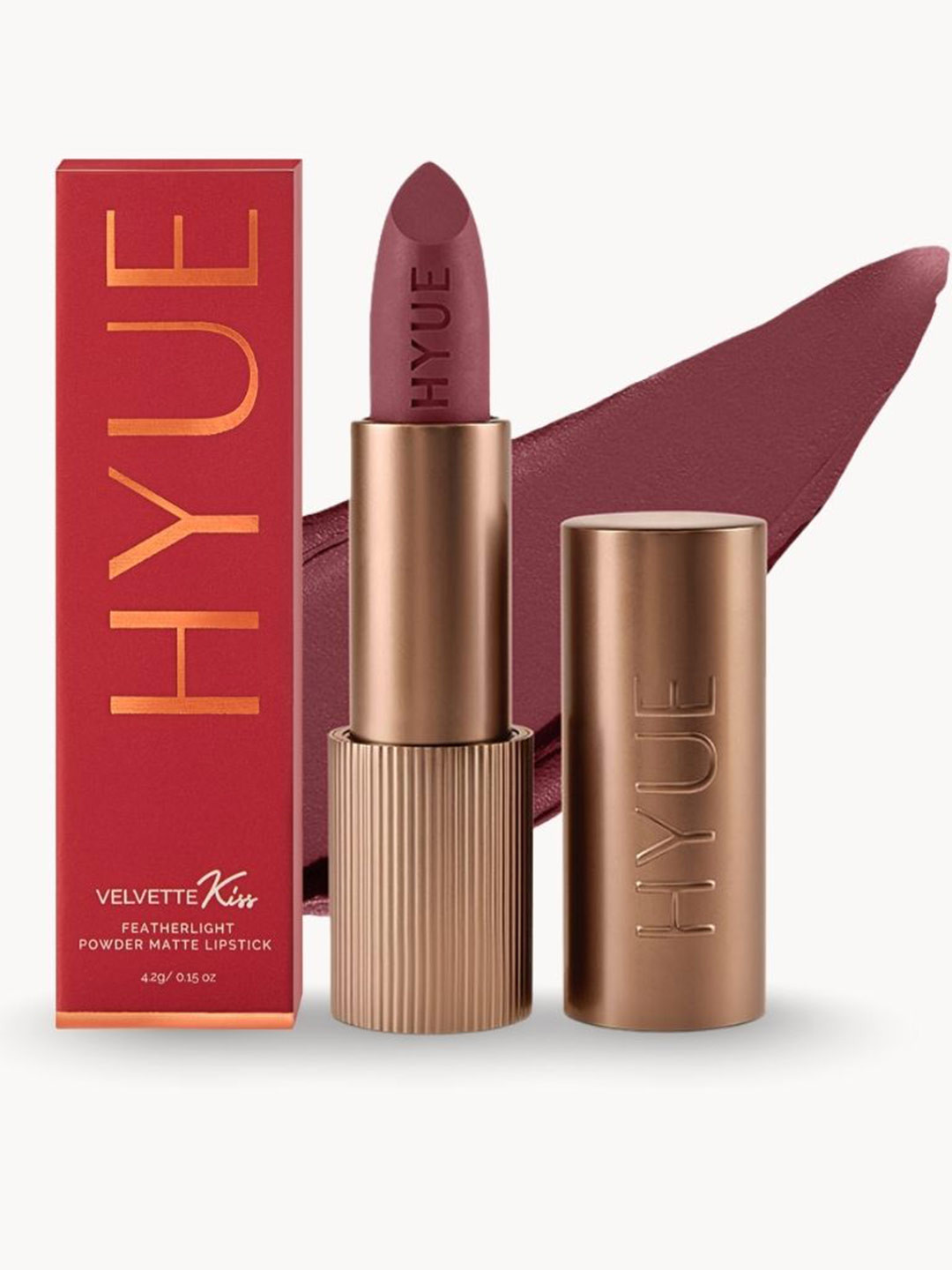 HYUE Velvette Kiss Bullet Matte Lipstick - Mauve It - Feather Light and Smudge Proof