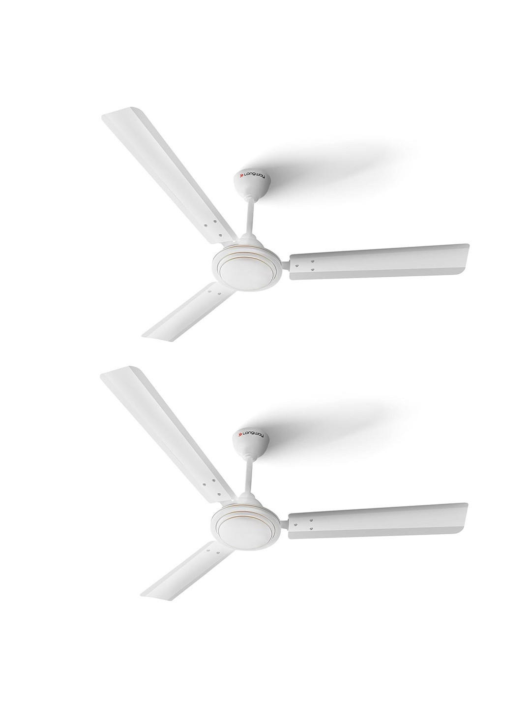 Longway Set of 2 White P2 1200 mm Ultra High Speed 3 Blade Ceiling Fan