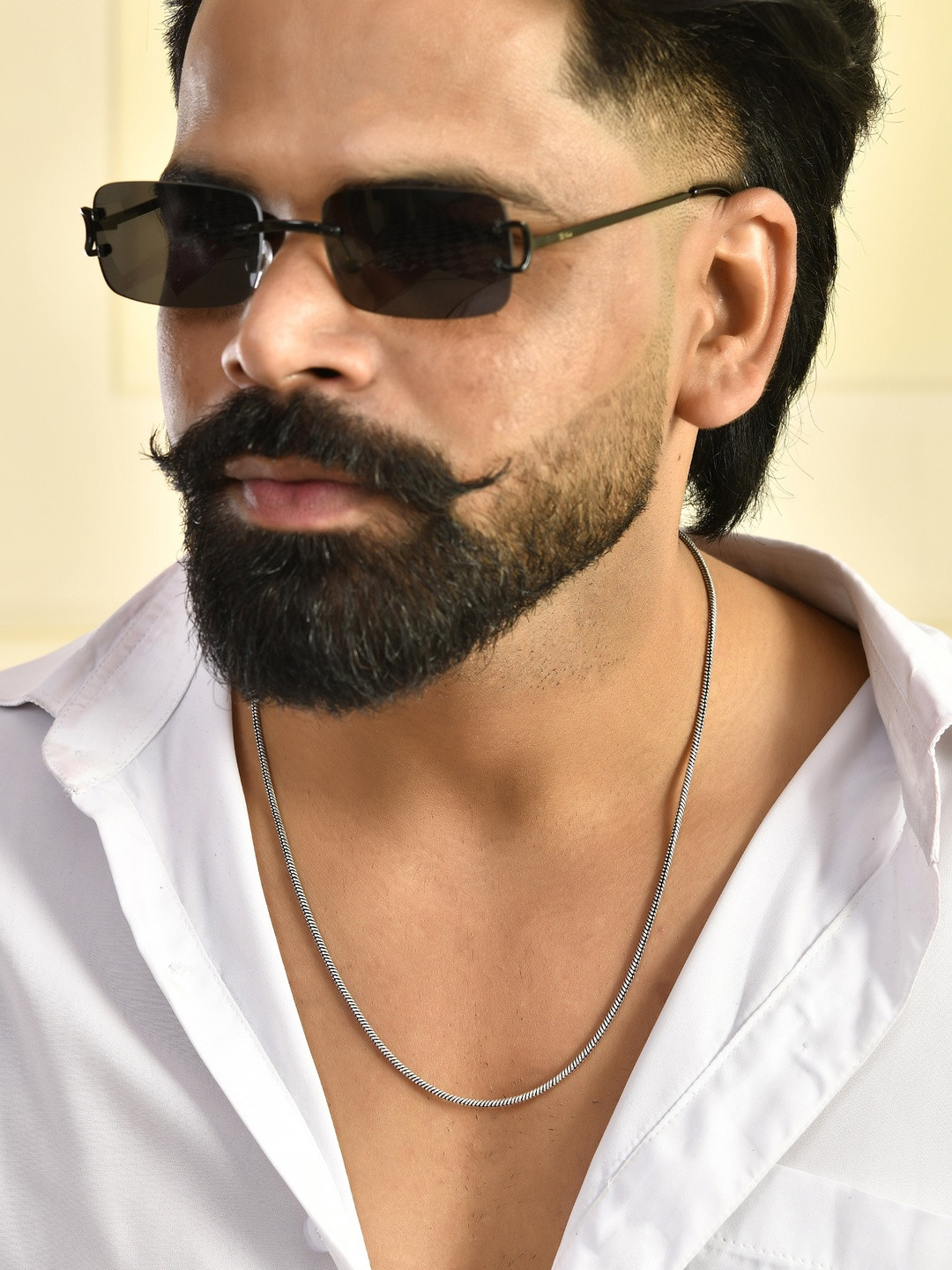 Roadster Men Brass Silver-Plated  Chain With Lobster Closer