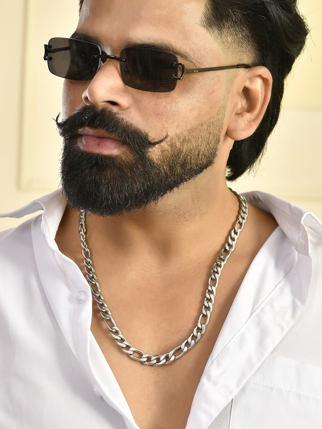 Roadster Men Silver-Plated Curb Classic Link Design Chain