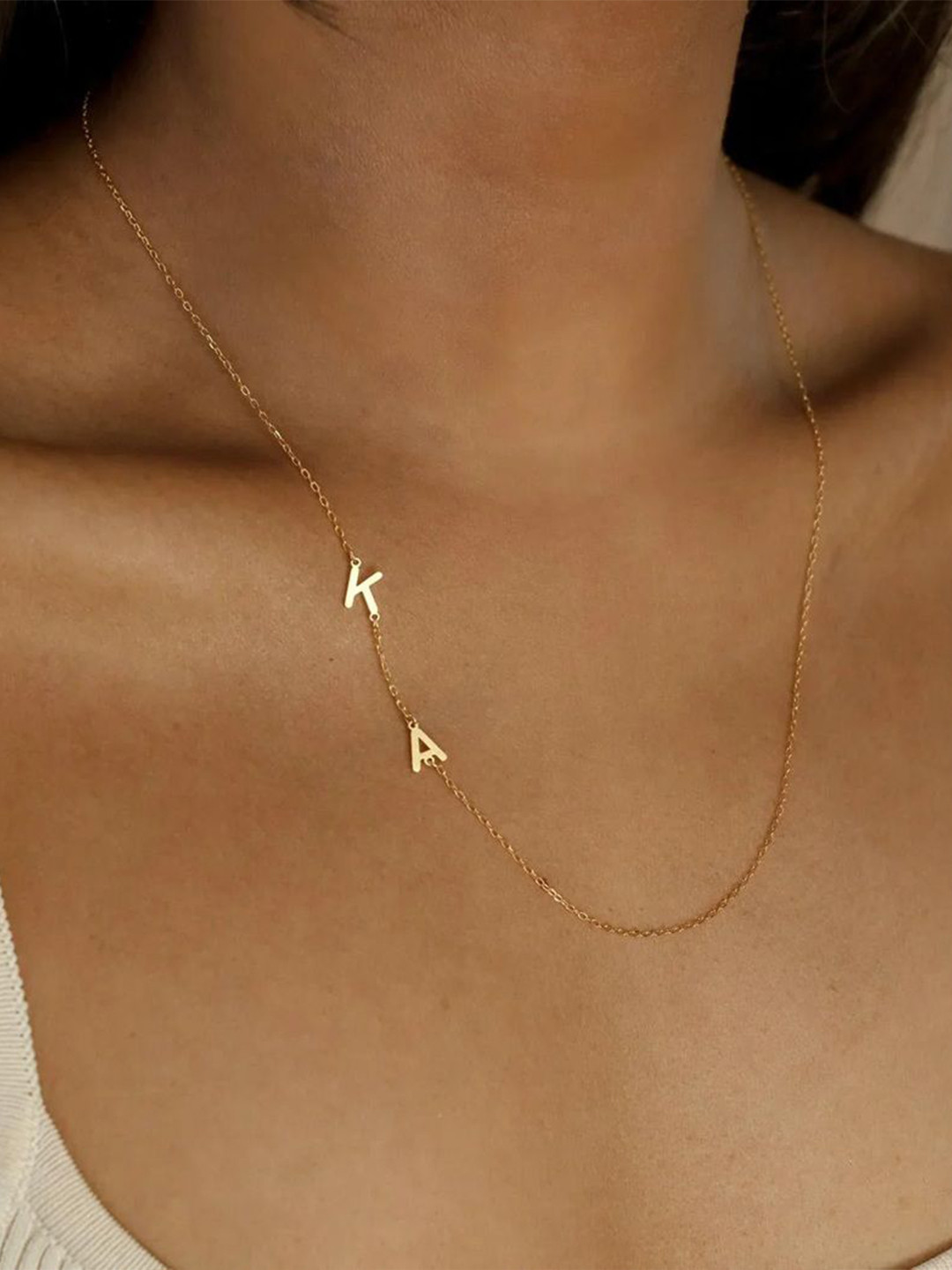 MATTLOOK Gold-Plated Initial  Chain