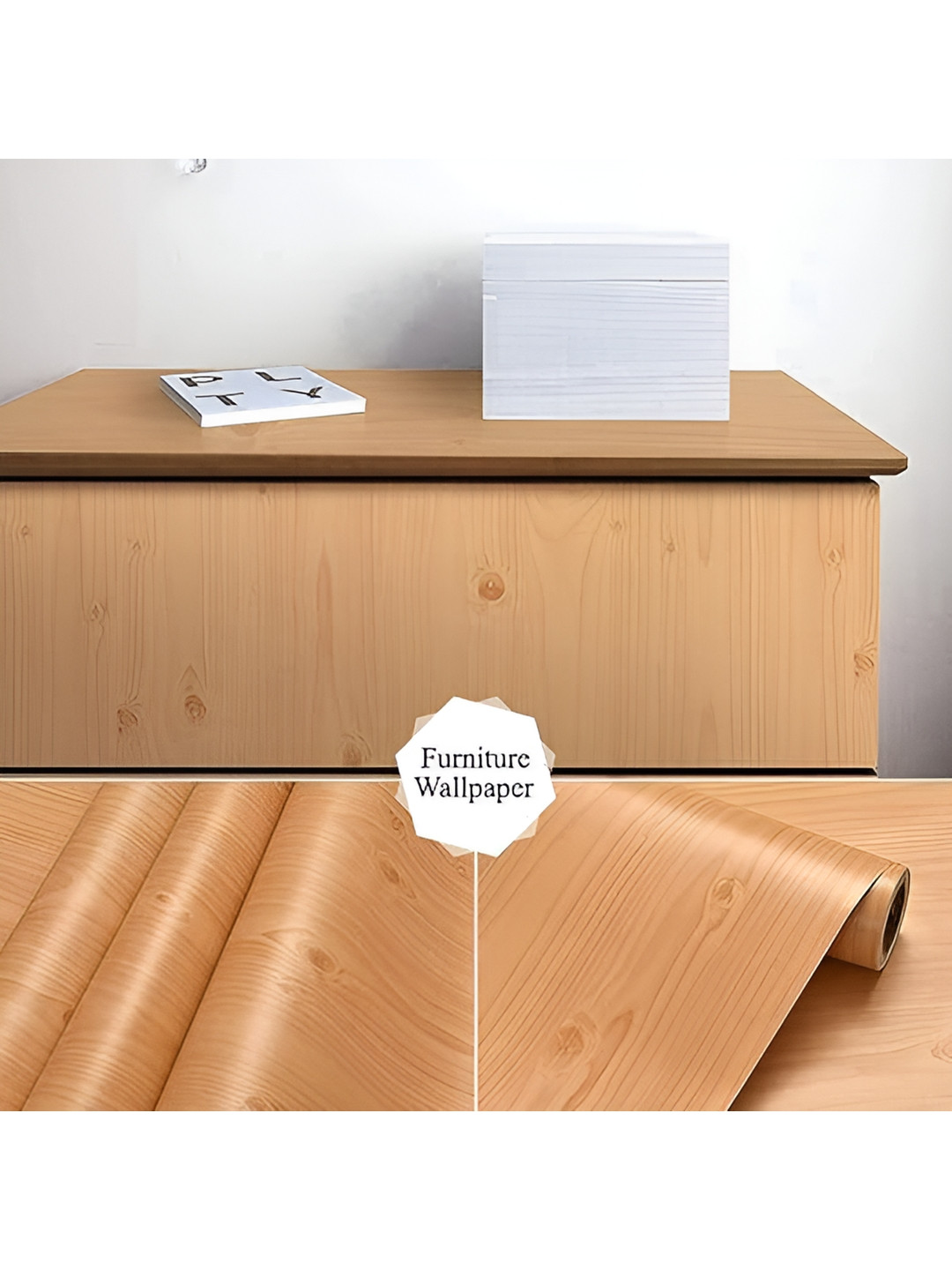 WOLPIN Cream-Colored Printed Waterproof Wallpaper