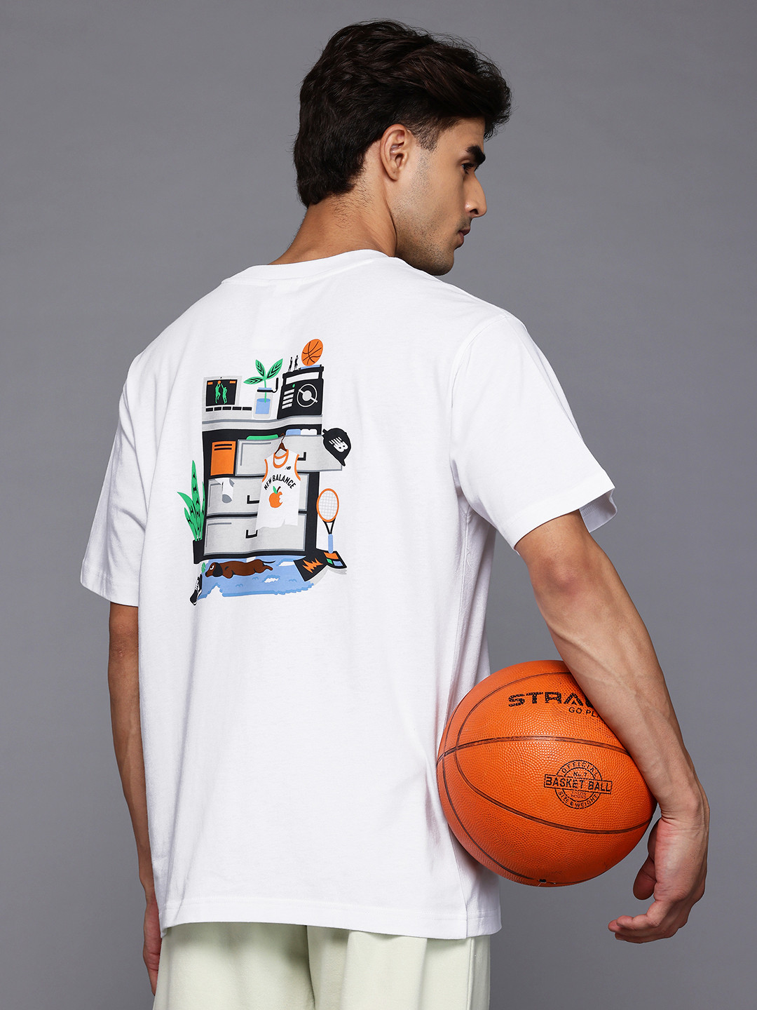 New Balance X Drake Cereal Room Printed Drop-Shoulder Sleeves Pure Cotton T-shirt