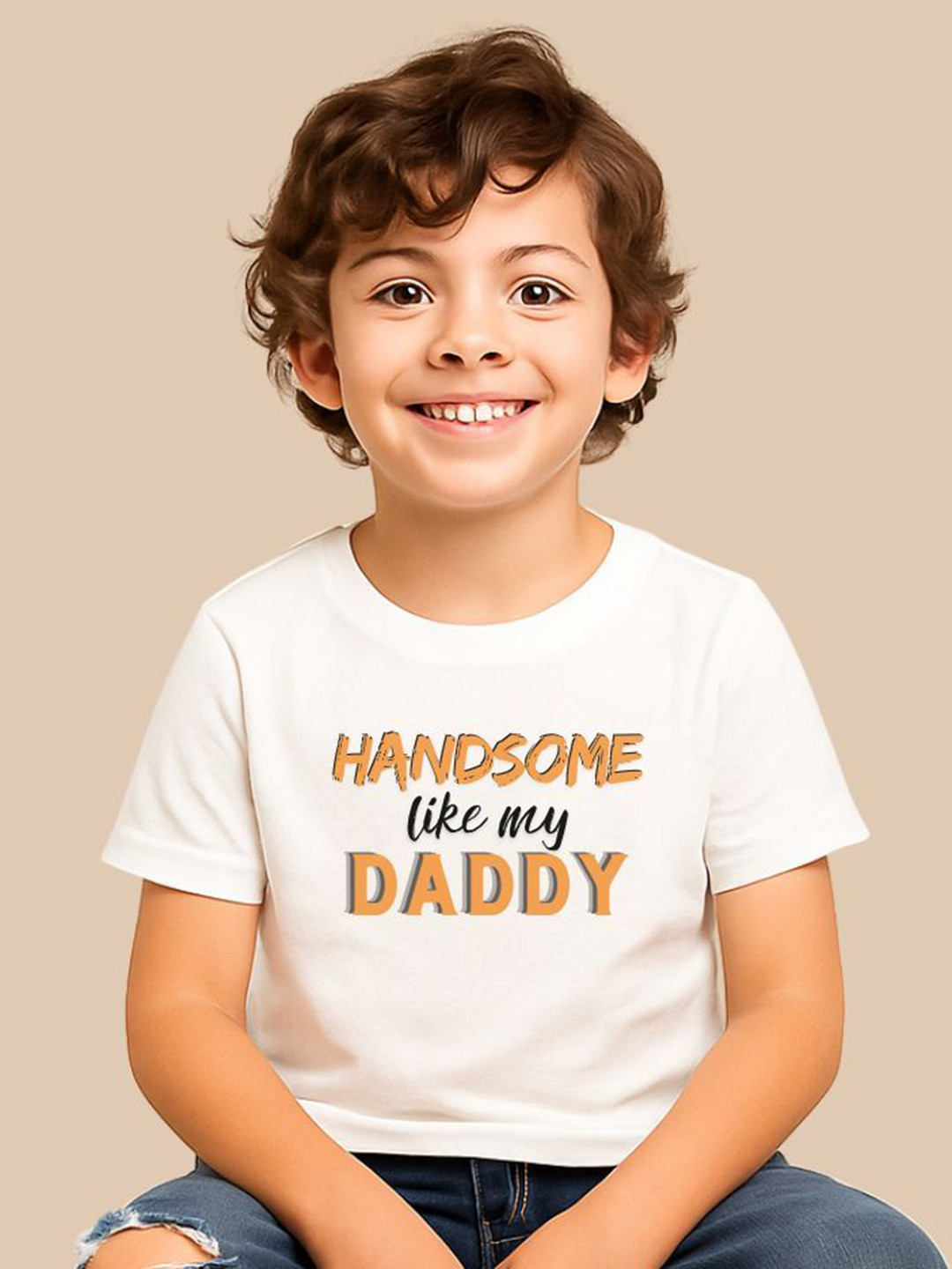 TAGWEAR Infant Boys Typography Printed Round Neck Cotton Regular Fit T-shirt