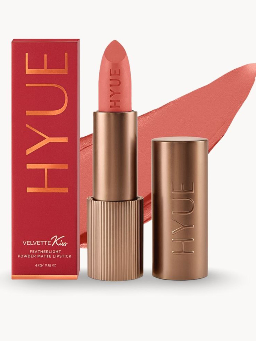 HYUE Velvette Kiss Bullet Matte Lipstick - Peach Please - Feather Light and Smudge Proof