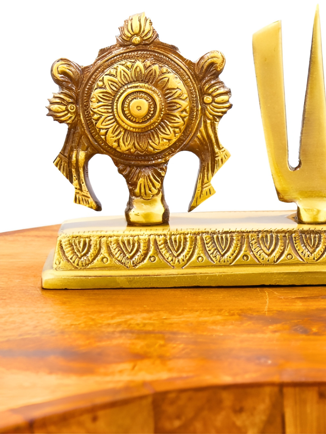 INTERNATIONAL GIFT Gold-Toned 3 in 1 Chakra Religious Idol Showpiece