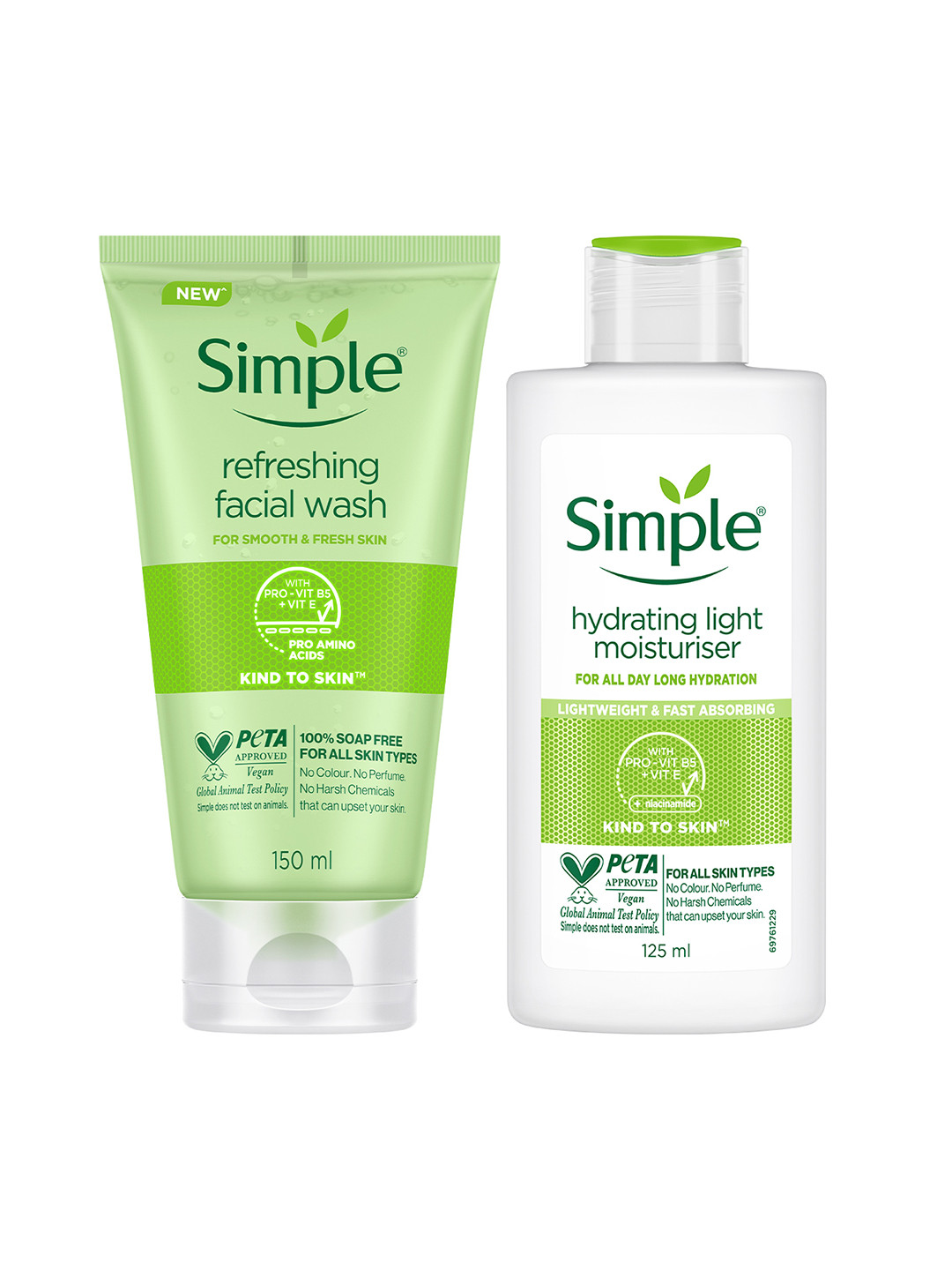 Simple Hydrating Power Duo - Refreshing FaceWash 150ml & Hydrating Light Moisturiser 125ml