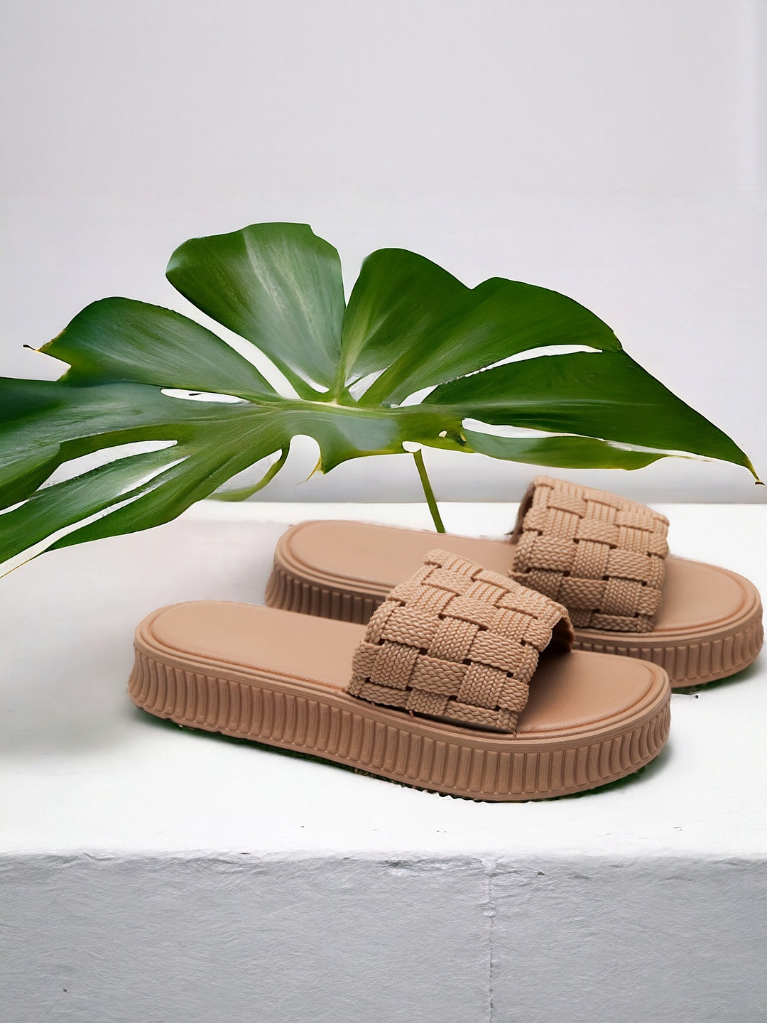 shoptegic Women Brown Sliders