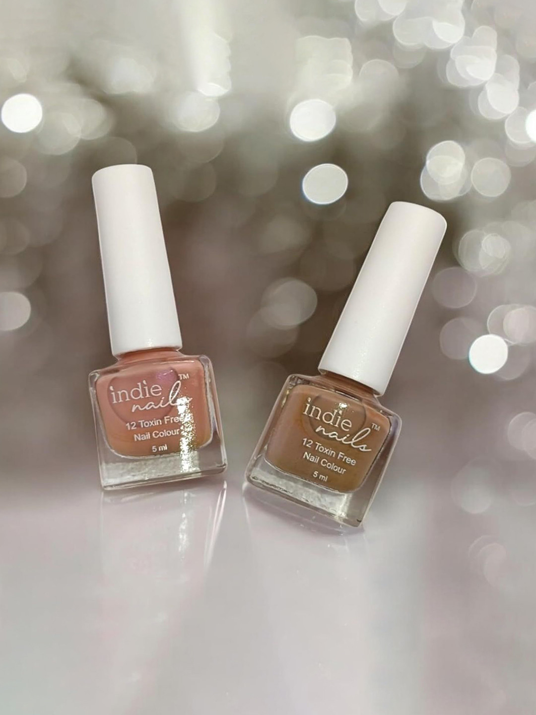 Indie Nails Women Pack of 2 Neutral Nudes Nail Polish