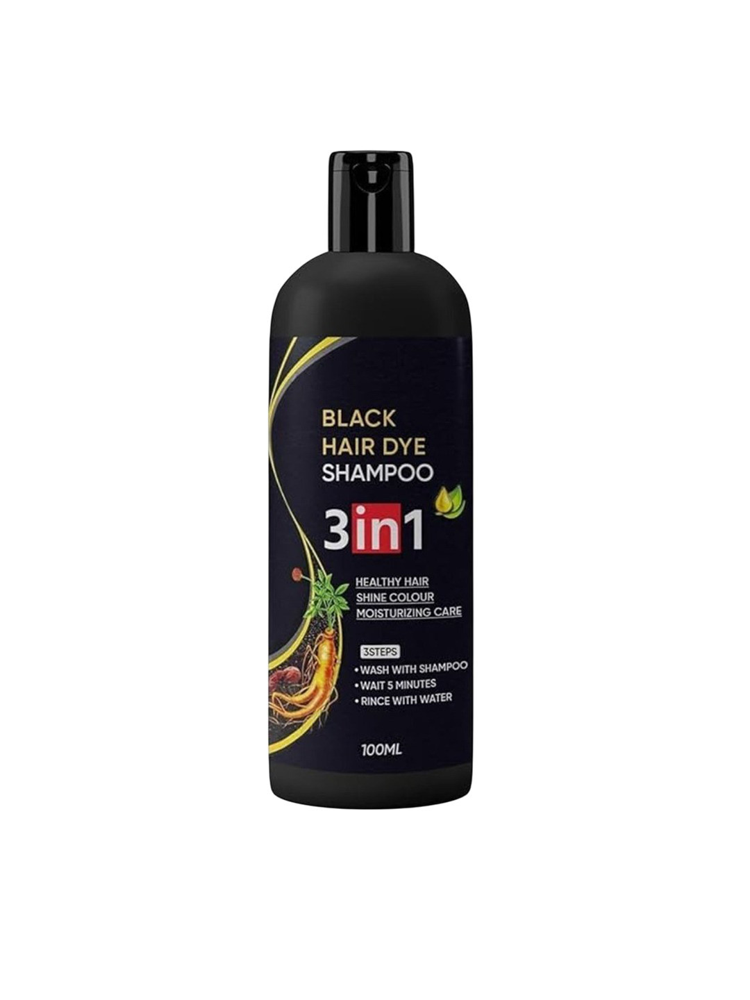 CHIWA 3 IN 1 Black Shade Hair Dye Shampoo -100 ml