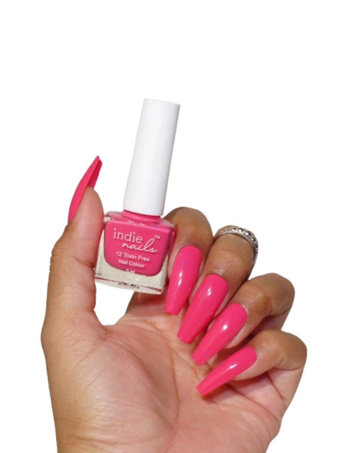 Indie Nails Strawberry Shots color Long-Lasting & Quick-Drying Formula Nail Polish