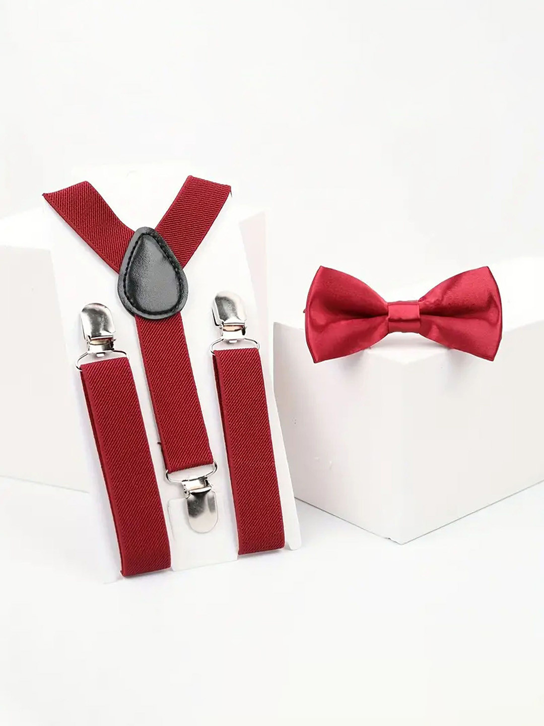 RR DESIGN Boys Suspender With Bow Tie Set