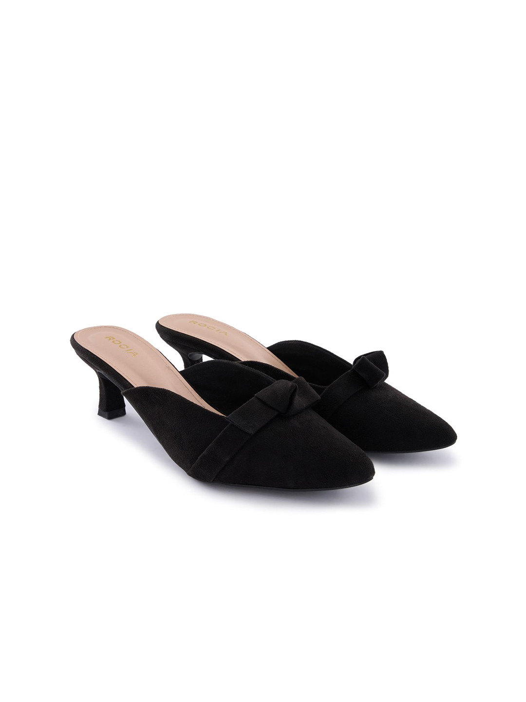 Rocia Women Pointed Toe Slim Heel Bow-Tie Mule