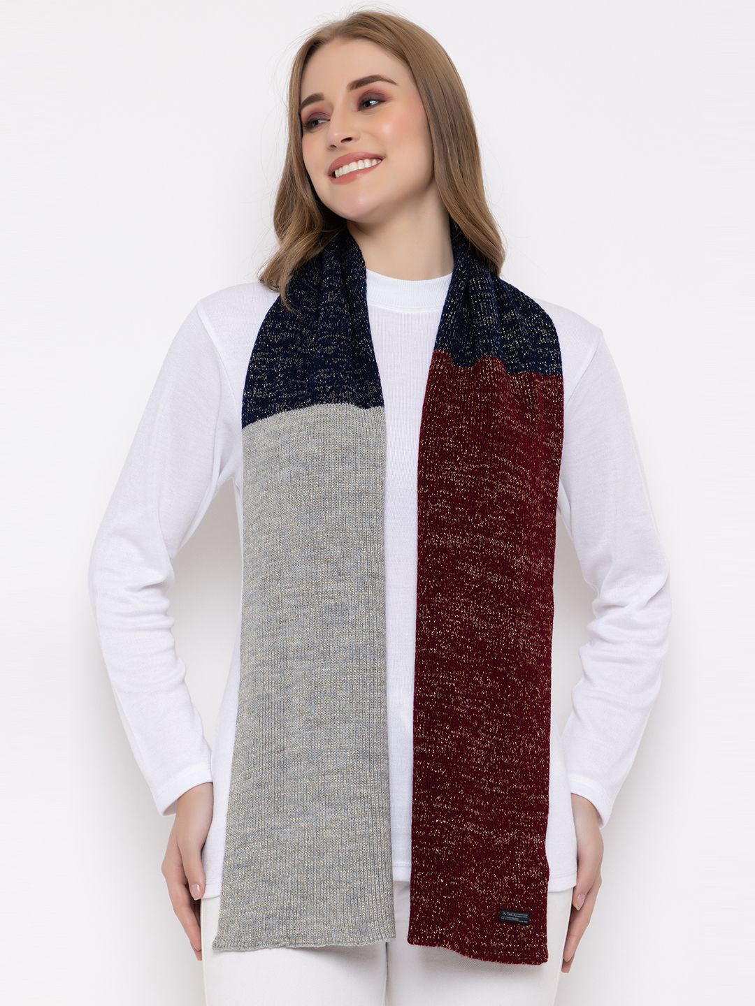 513 Women Acrylic Colorblock Mufflers