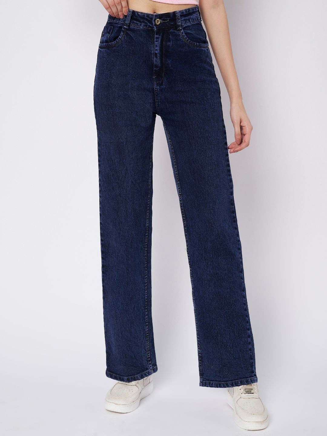 The Rivvrs co Women Straight Fit High-Rise Jeans