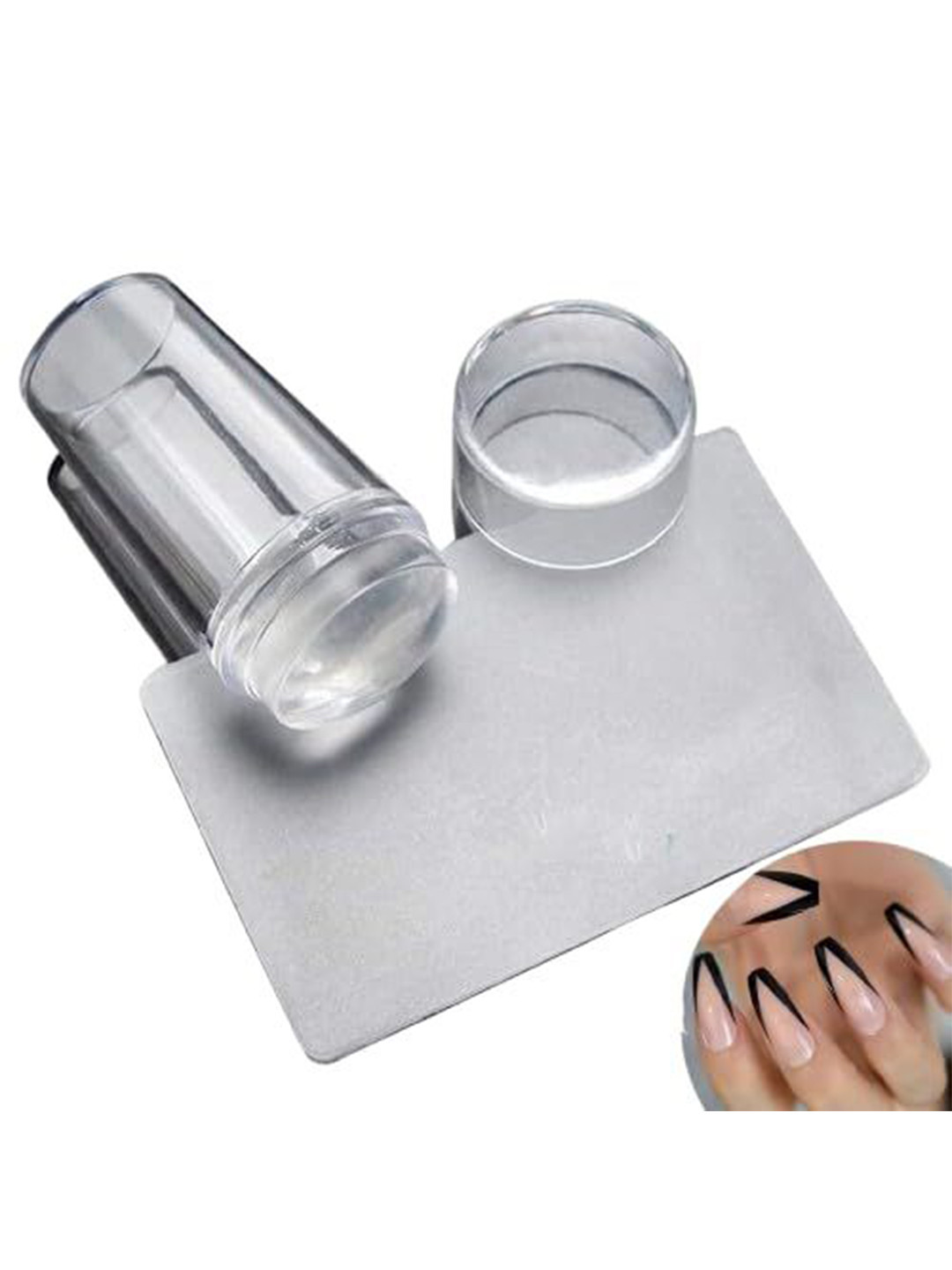 Indie Nails Transparent Nail Art Stamping Clear Silicone Manicure Print Tool