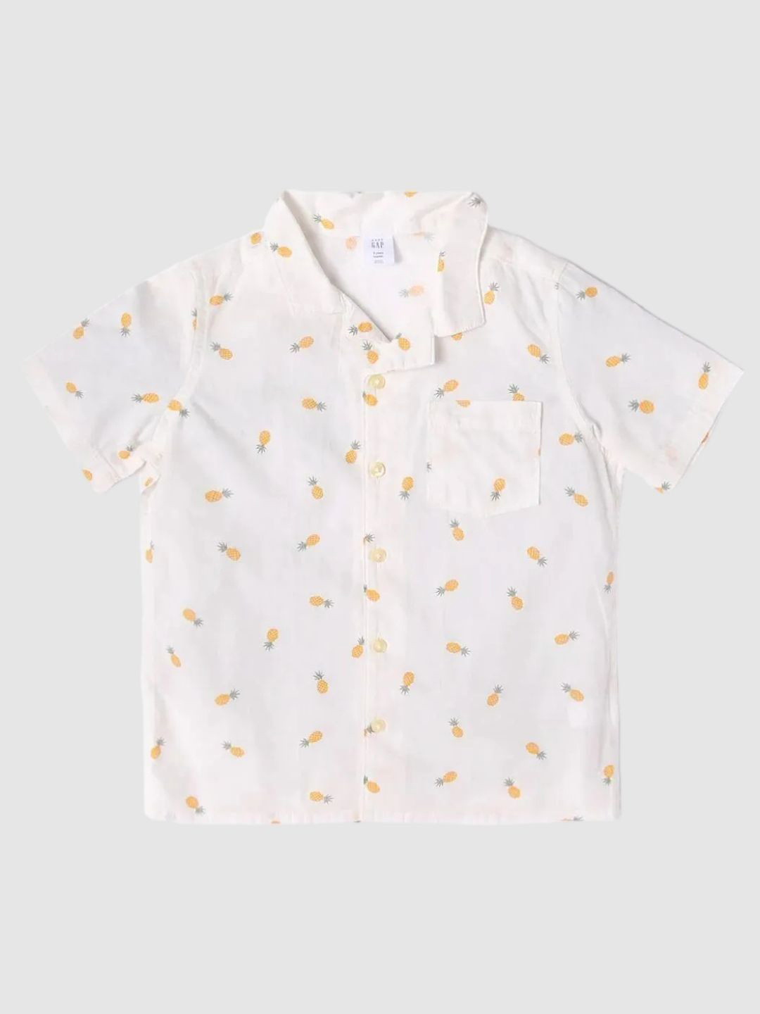 Boys Camp Collar Conversational Print Shirt