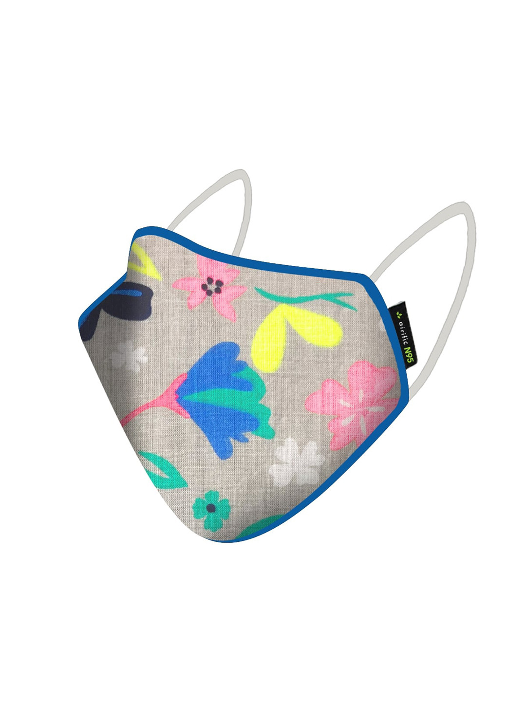 Airific Unisex Grey & Blue Printed 3-Ply N95 Protective Mask