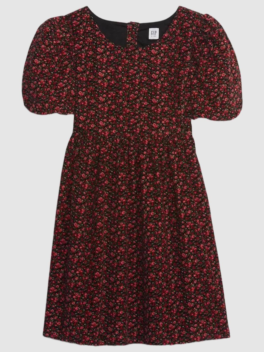 GAP Girls Floral Print Pure Cotton Gathered A-Line Dress