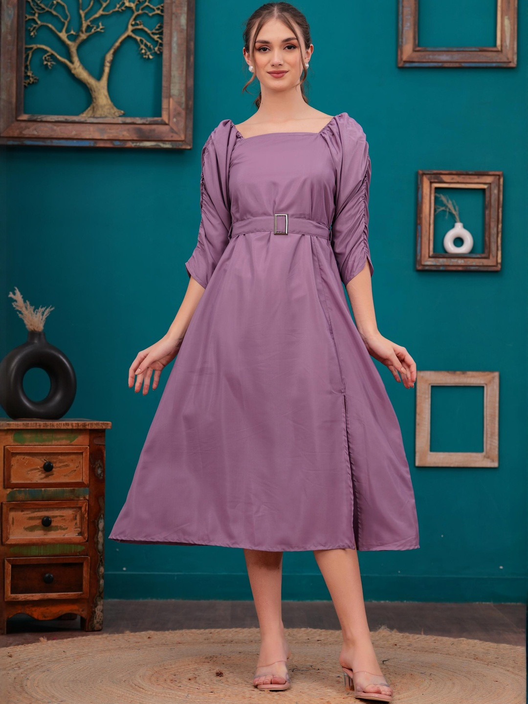 Jyoti Women Purple Crepe Dress