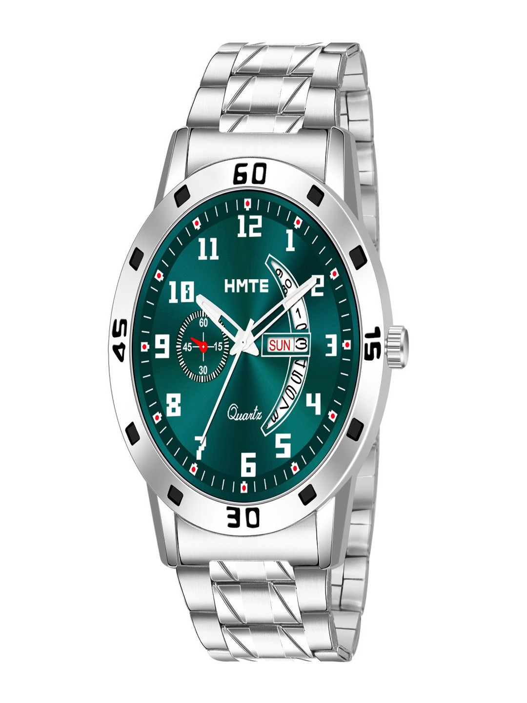 HMTE Men Printed Dial & Bracelet Style Straps Analogue Watch HMTE HM-5230teal