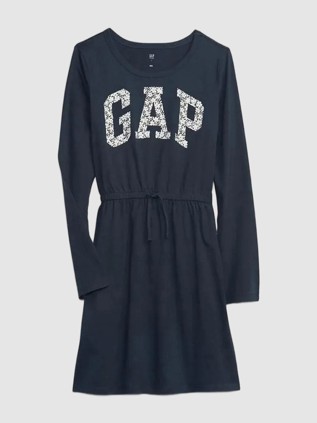 GAP Girls Brand Logo Printed Crew Neck A-Line Dress