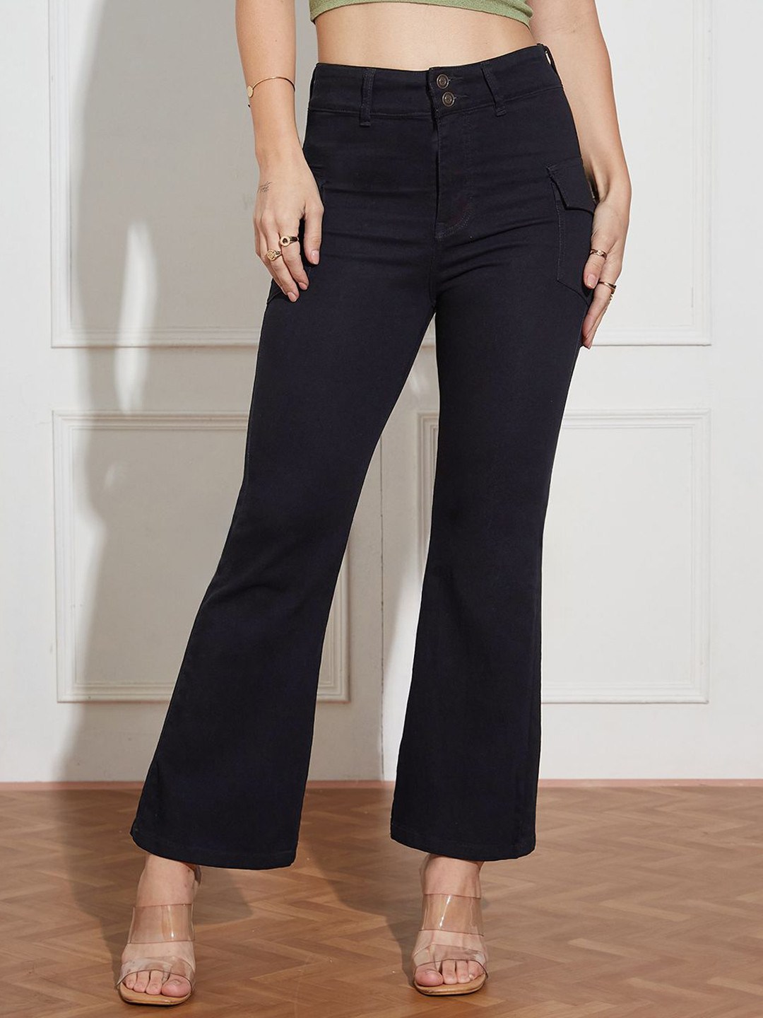 Miss Chase Enchant The Silence Women Bootcut High-Rise Stretchable Jeans