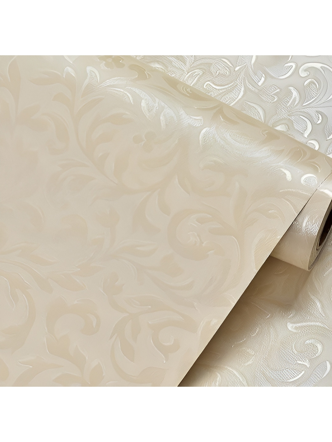 WOLPIN Beige Motifs Printed Self Adhesive Wall Sticker