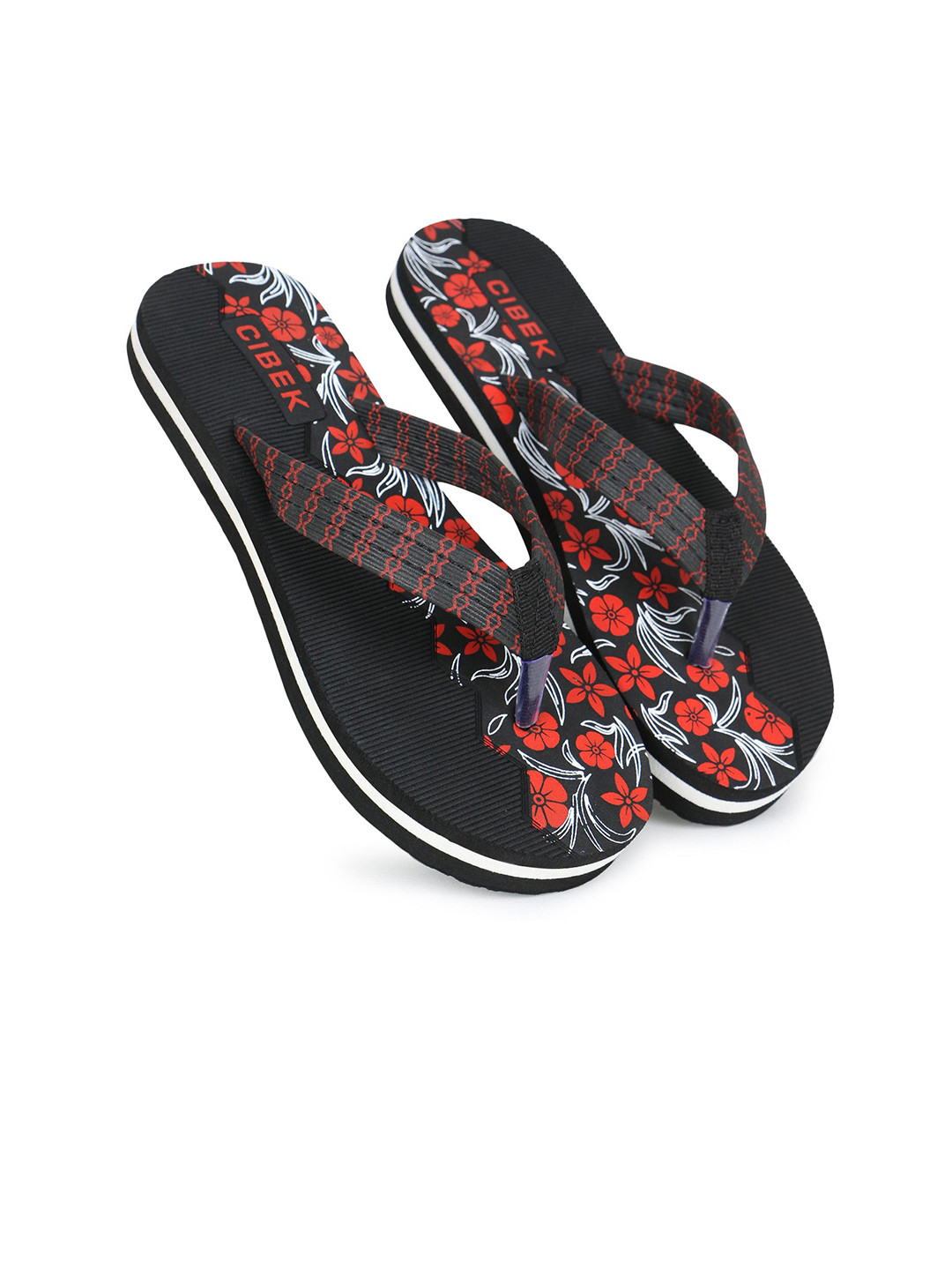 CIBEK Women Printed Thong Flip-Flops