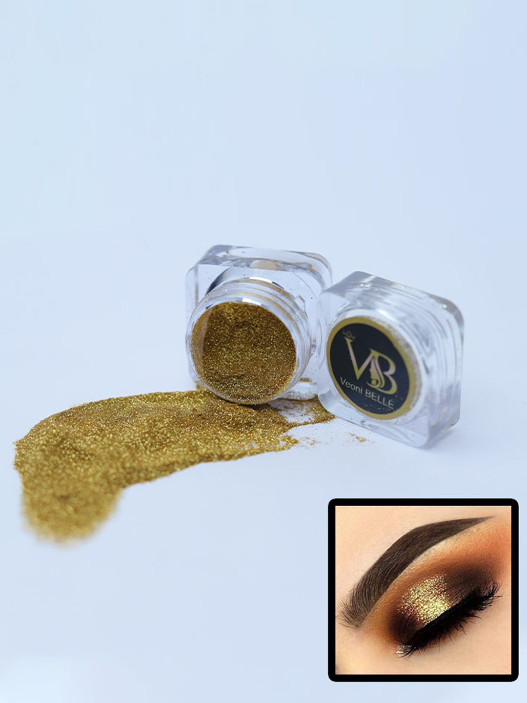 Veoni BELLE Holographic Ultra Fine Iridescent Laser Glitter Powder 5g - Pure Gold 15