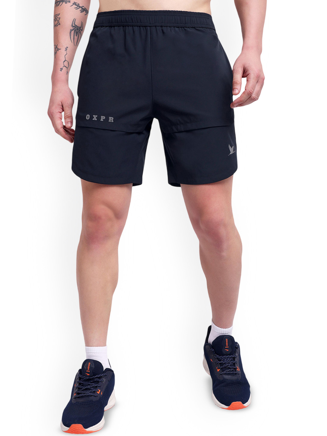 OXPECKER FlexForge Men Mid Rise Regular Fit Training or Gym Sports Shorts