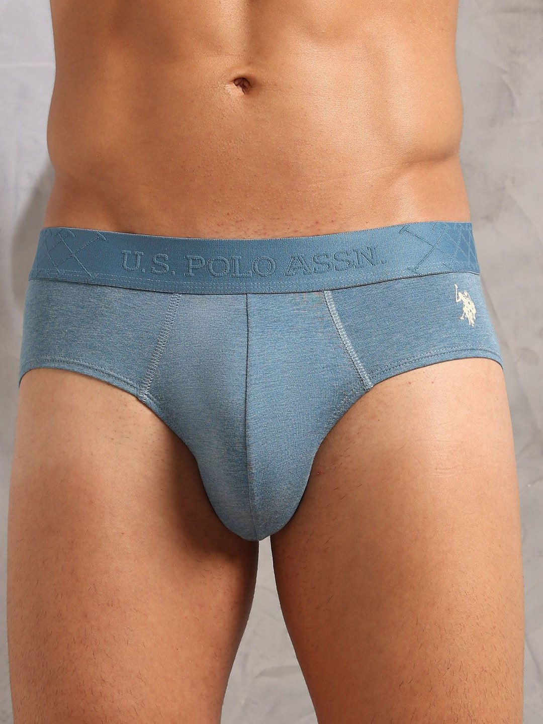 U.S. Polo Assn. Men Mid-Rise Basic Briefs PB006-B20-PL