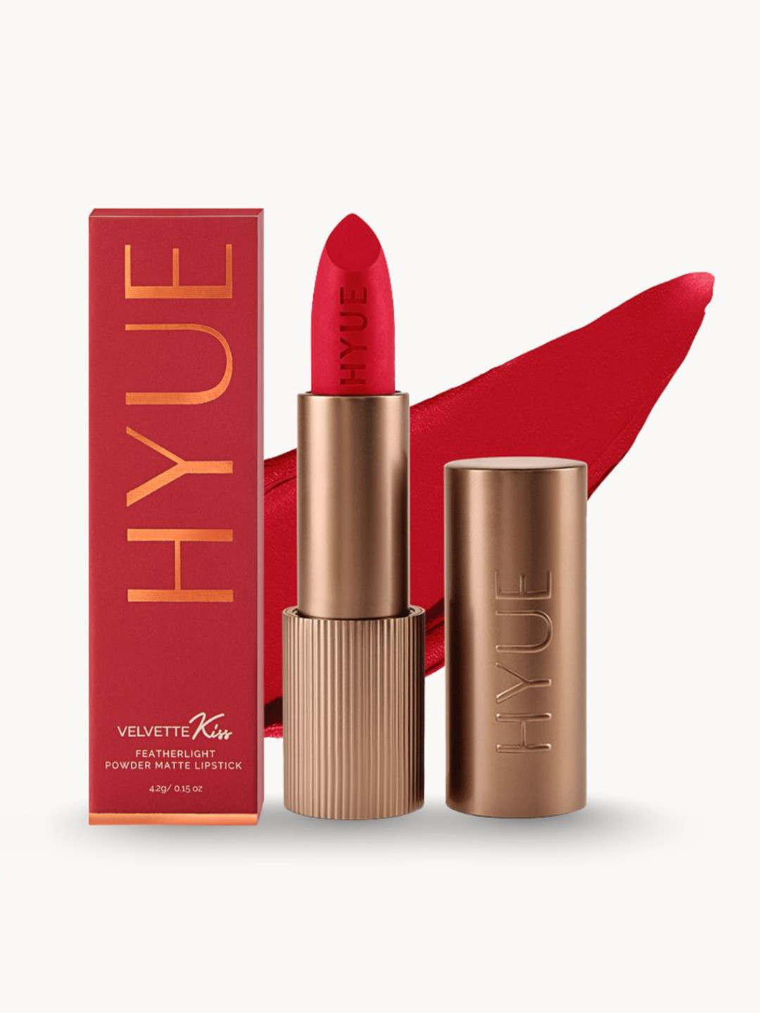 HYUE Velvette Kiss Bullet Matte Lipstick - Red Hot Riot - Feather Light and Smudge Proof