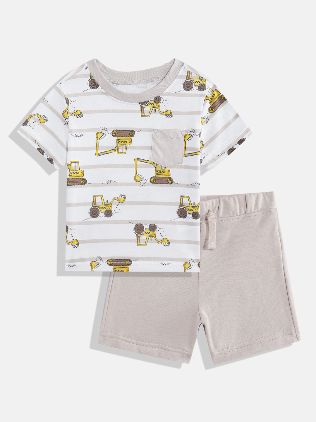 THE CHILDREN'S PLACE Boys Printed T-shirt with Shorts