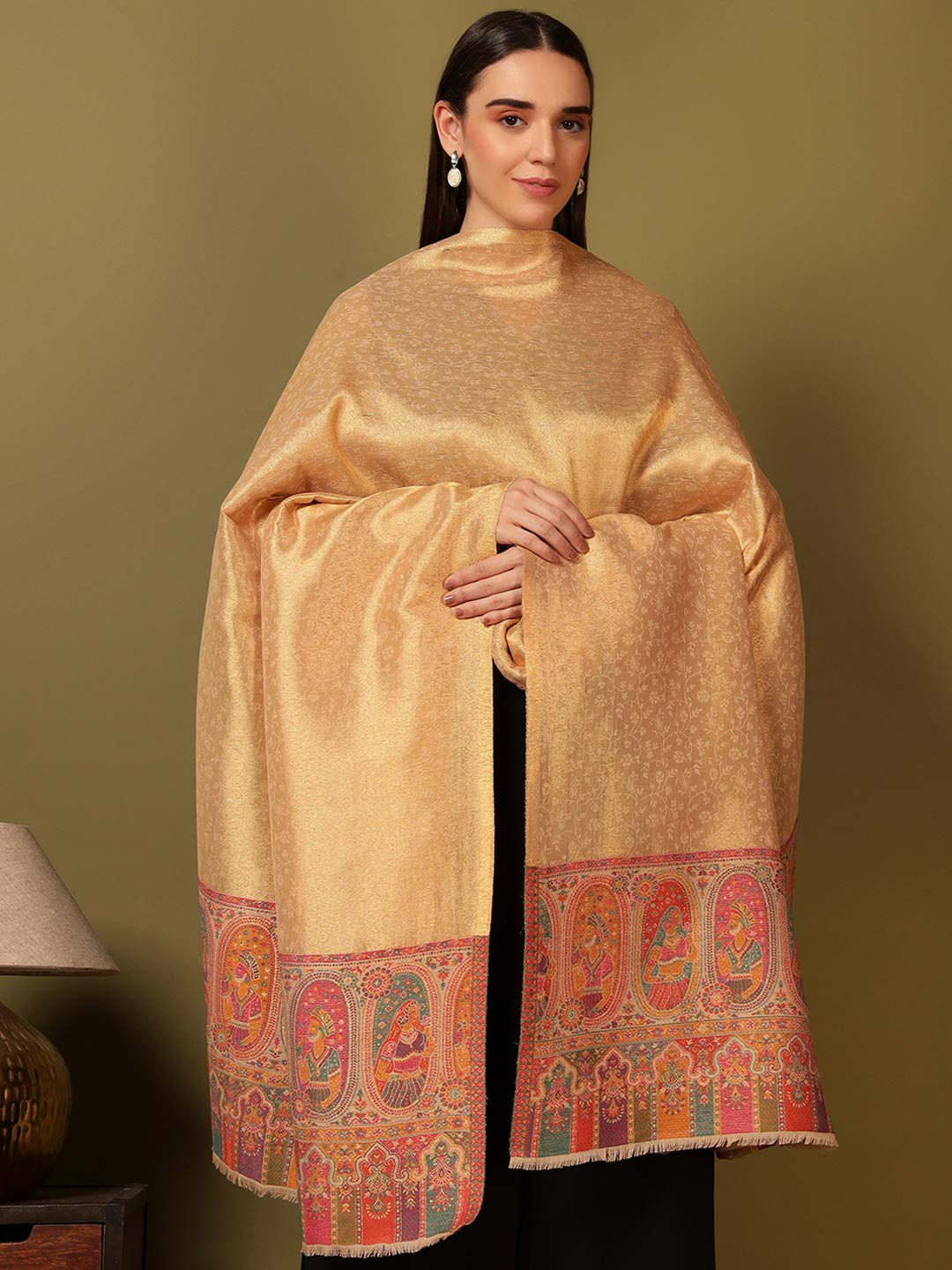 Pashmoda Ethnic Motifs Woven Design Shawl