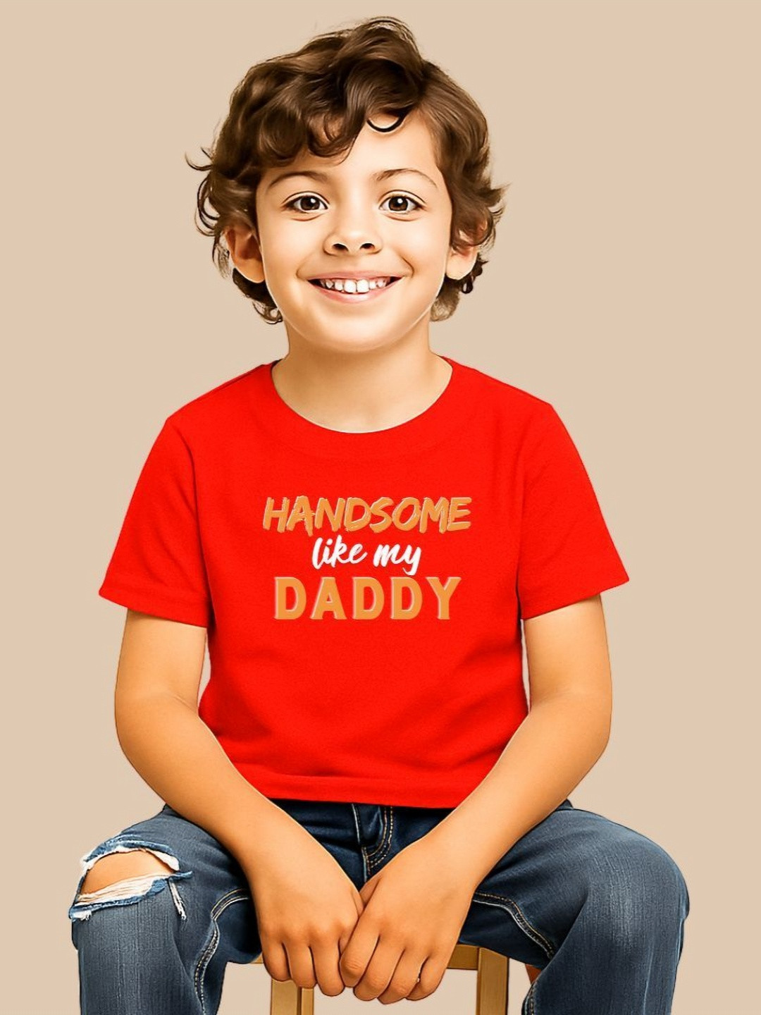 TAGWEAR Boys Typography Printed Round Neck Cotton T-shirt