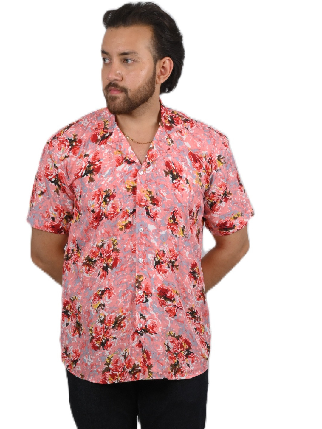 aruati Men Straight Floral Printed Casual Shirt