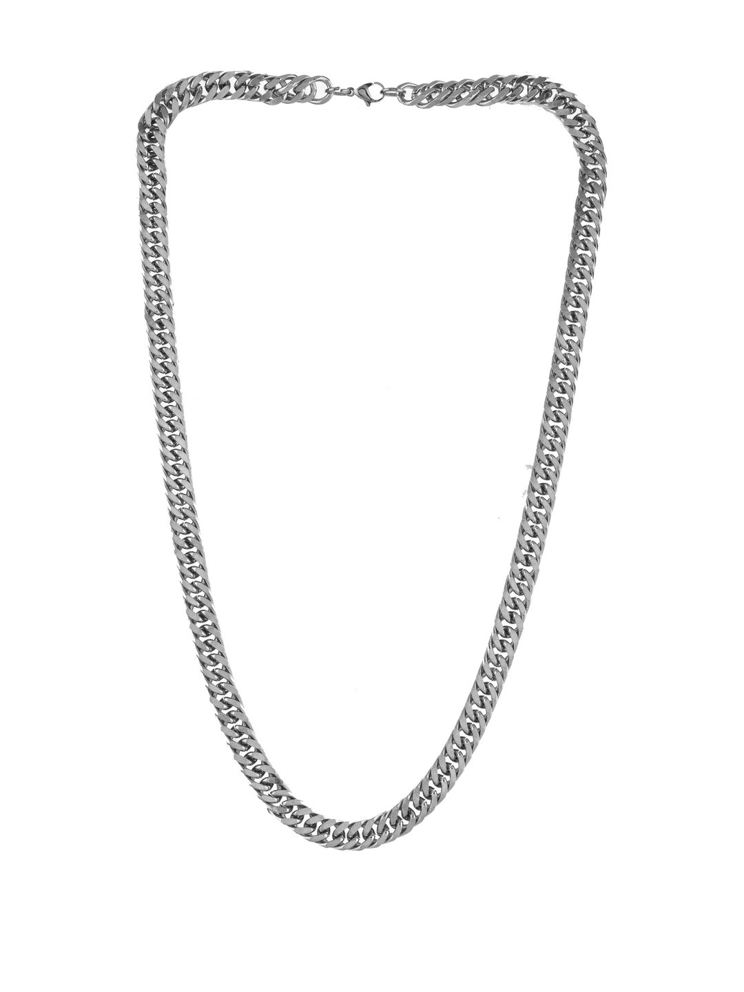 Roadster Men Stainless Steel Silver-Plated S-Hook Handcrafted Minimal Chain