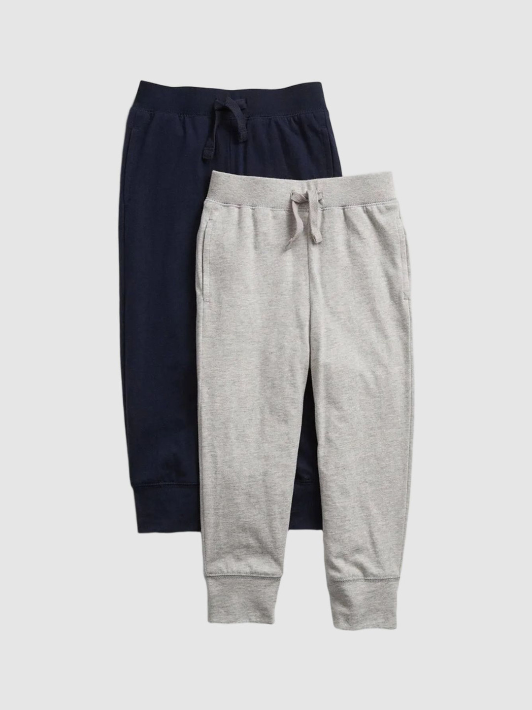GAP Pack of 2 Boys Mid-Rise Relaxed Fit Melange Jogger Trousers