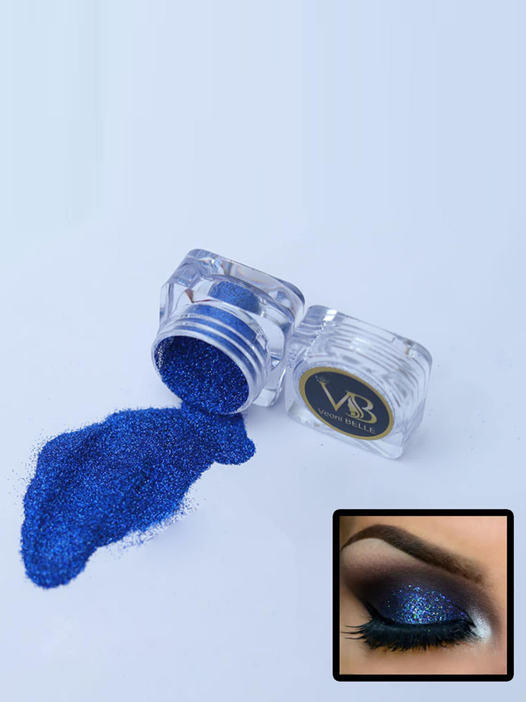 Veoni BELLE Holographic Ultra Fine Iridescent Laser Glitter Powder 5g - Electric Blue