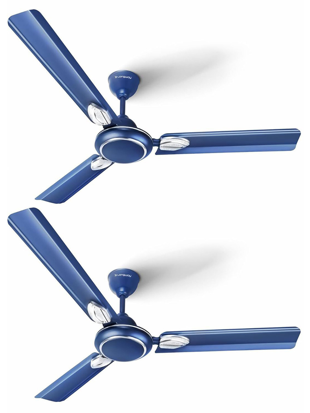 Longway Blue Pack of 2 Kiger P2 1200 mm 3 Blade Ceiling Fan