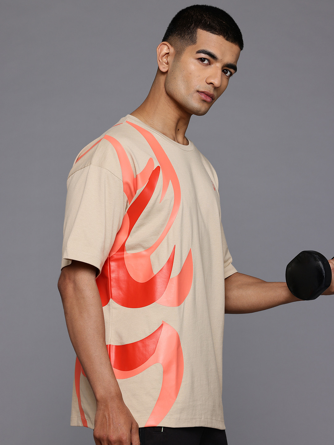 ASICS Seasonal Graphics Printed Drop-Shoulder Sleeves Training T-shirt