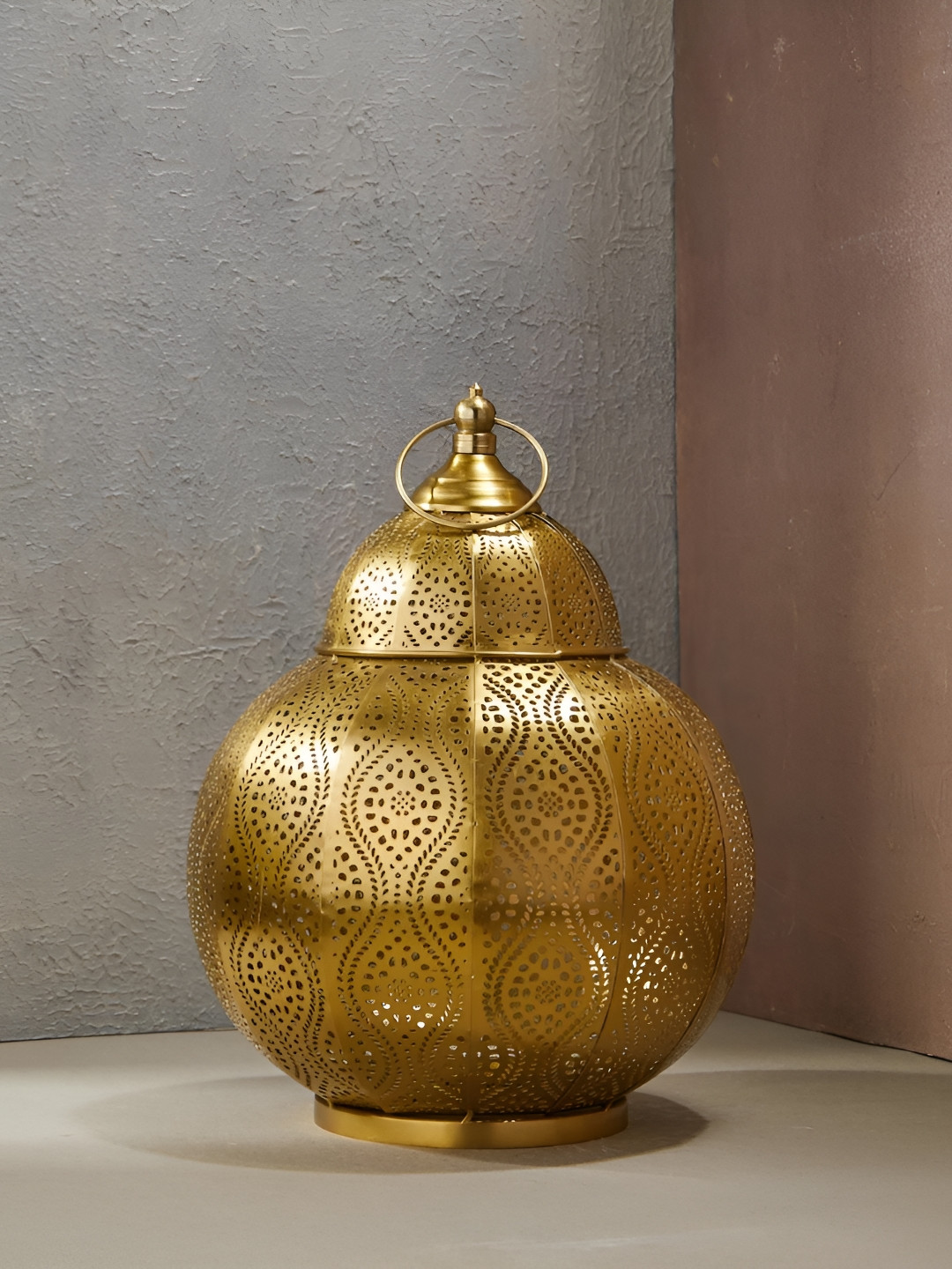 Fabindia Gold-Toned Manjul Metal Candle Holder
