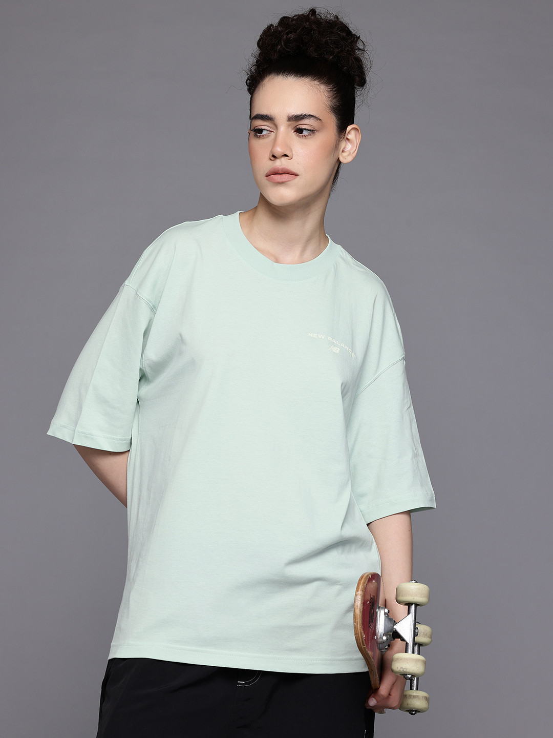 New Balance Reimagined Drop-Shoulder Pure Cotton Oversized T-Shirt