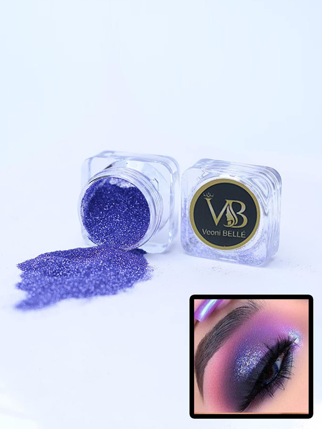 Veoni BELLE Holographic Ultra Fine Iridescent Laser Glitter Powder 5g - Mauve Purple 09