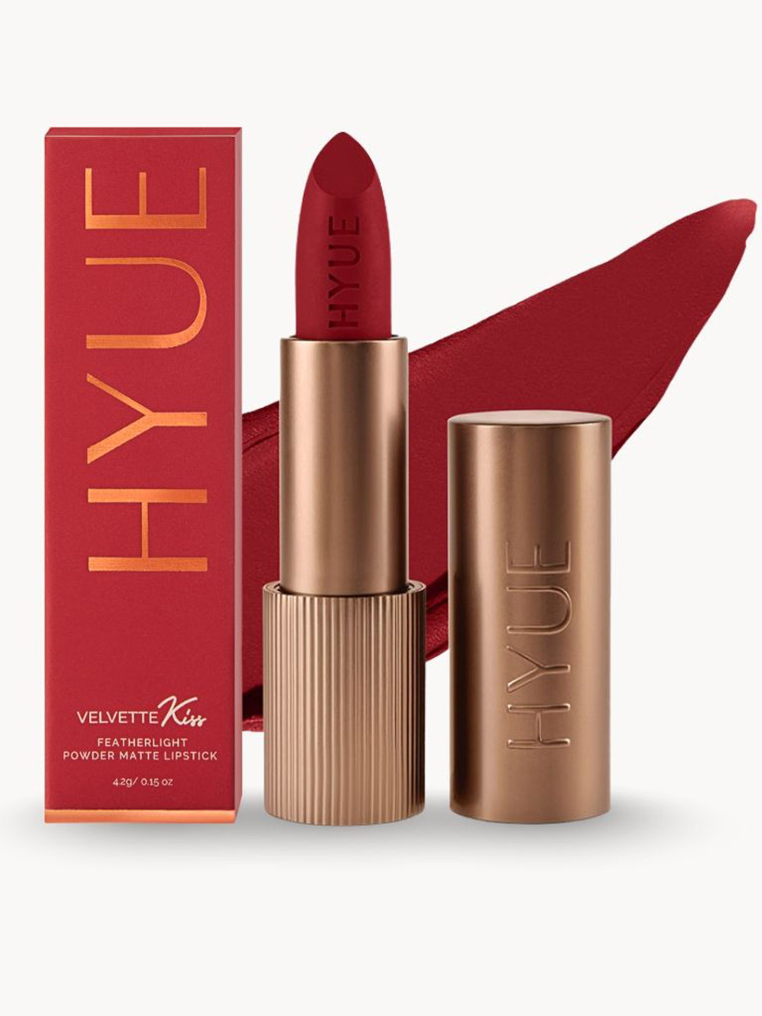 HYUE Velvette Kiss Bullet Matte Lipstick - Scarlet Rogue - Feather Light and Smudge Proof