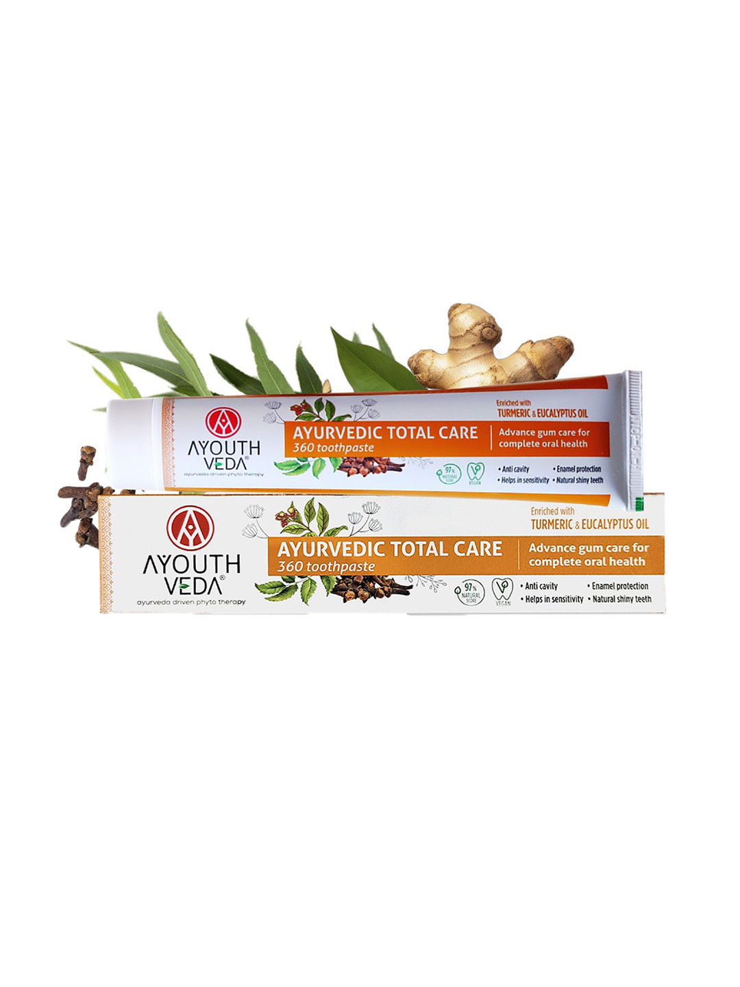 AYOUTHVEDA Set Of 4 Ayurvedic Total Care 360 Toothpaste - 100 g Each