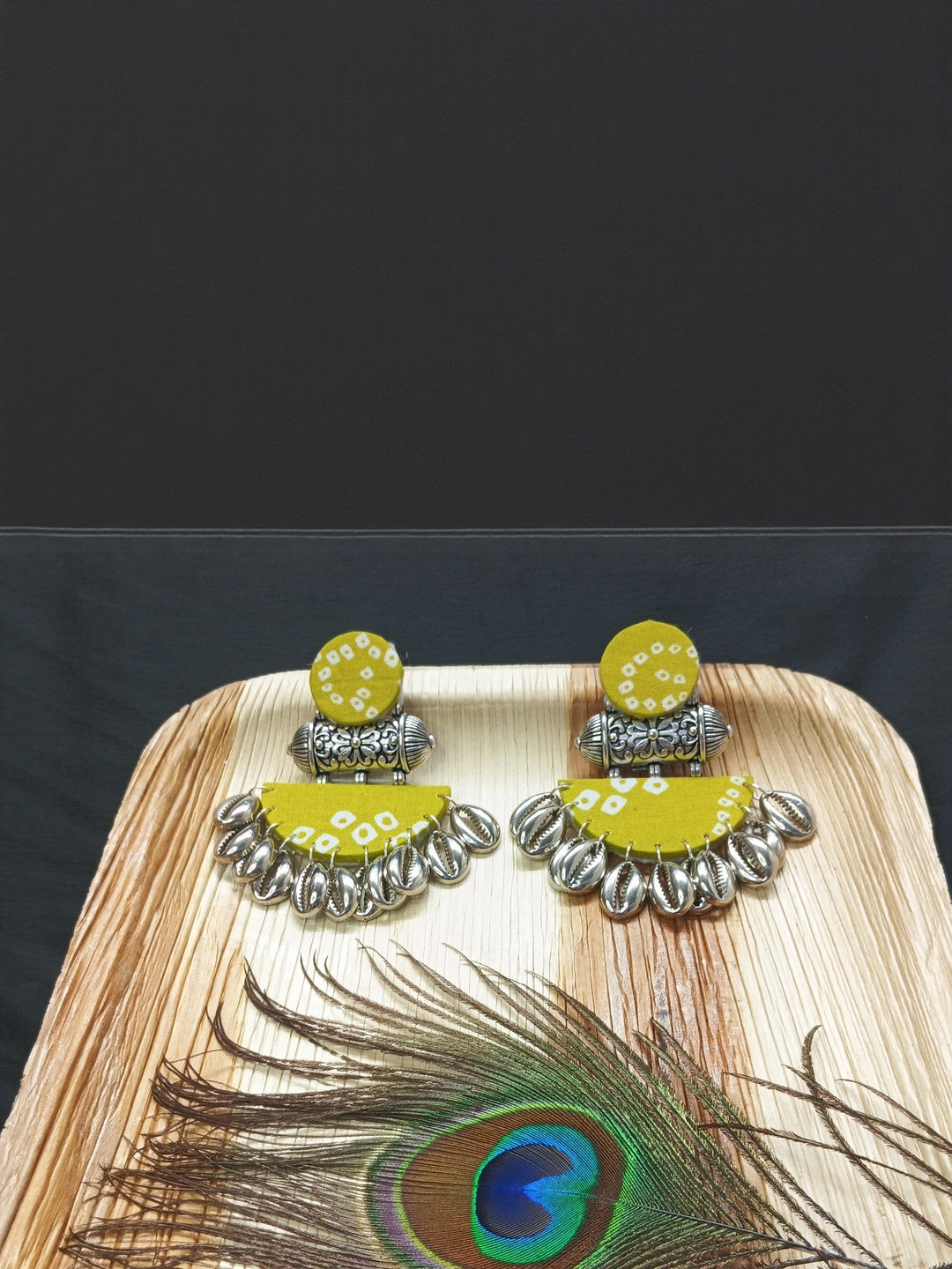 NIPSTec Green German Silver Earrings
