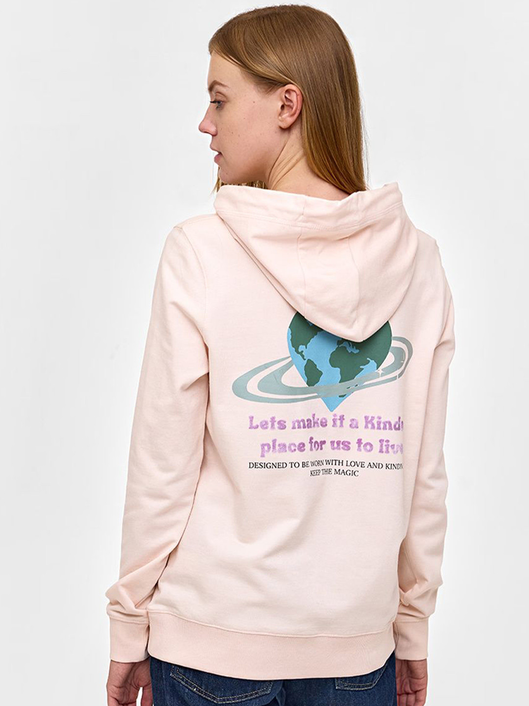 COVER STORY Women Graphic Printed Hooded Sweatshirt