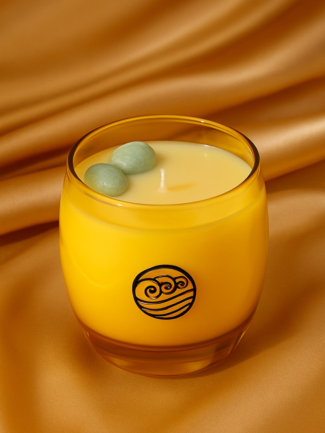 LIGHT JEWELS Element Water Bergamot Scented 1 Wick Solid Geometric Regular Jar Candles